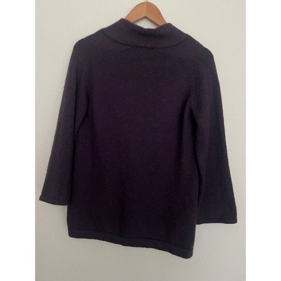 Sandro Paris Alpaca Wool Blend Purple Duster Cardigan Sweater 1 Small Quiet Luxe - Picture 5 of 8